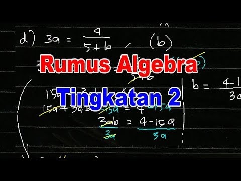 Cikgu Azman - Bukit Jalil: Bab 3 Rumus Algebra Tingkatan 2 