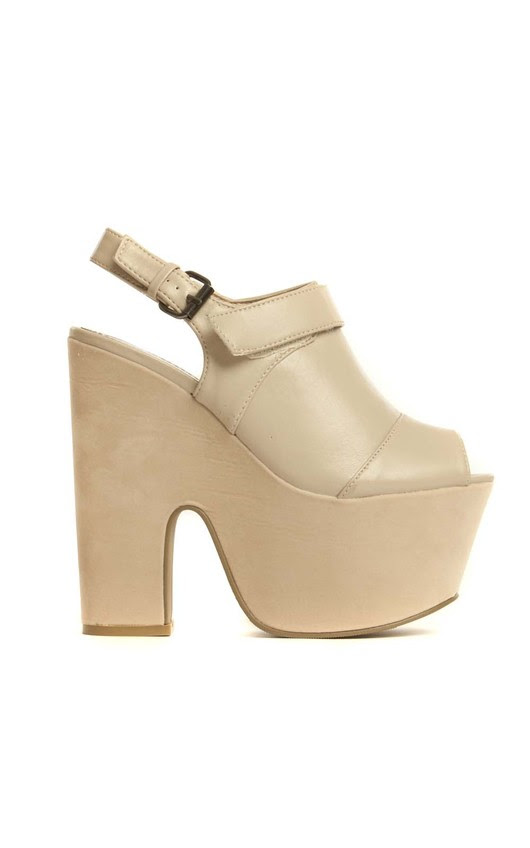 Orrin PeepToe Wedges in Cream 