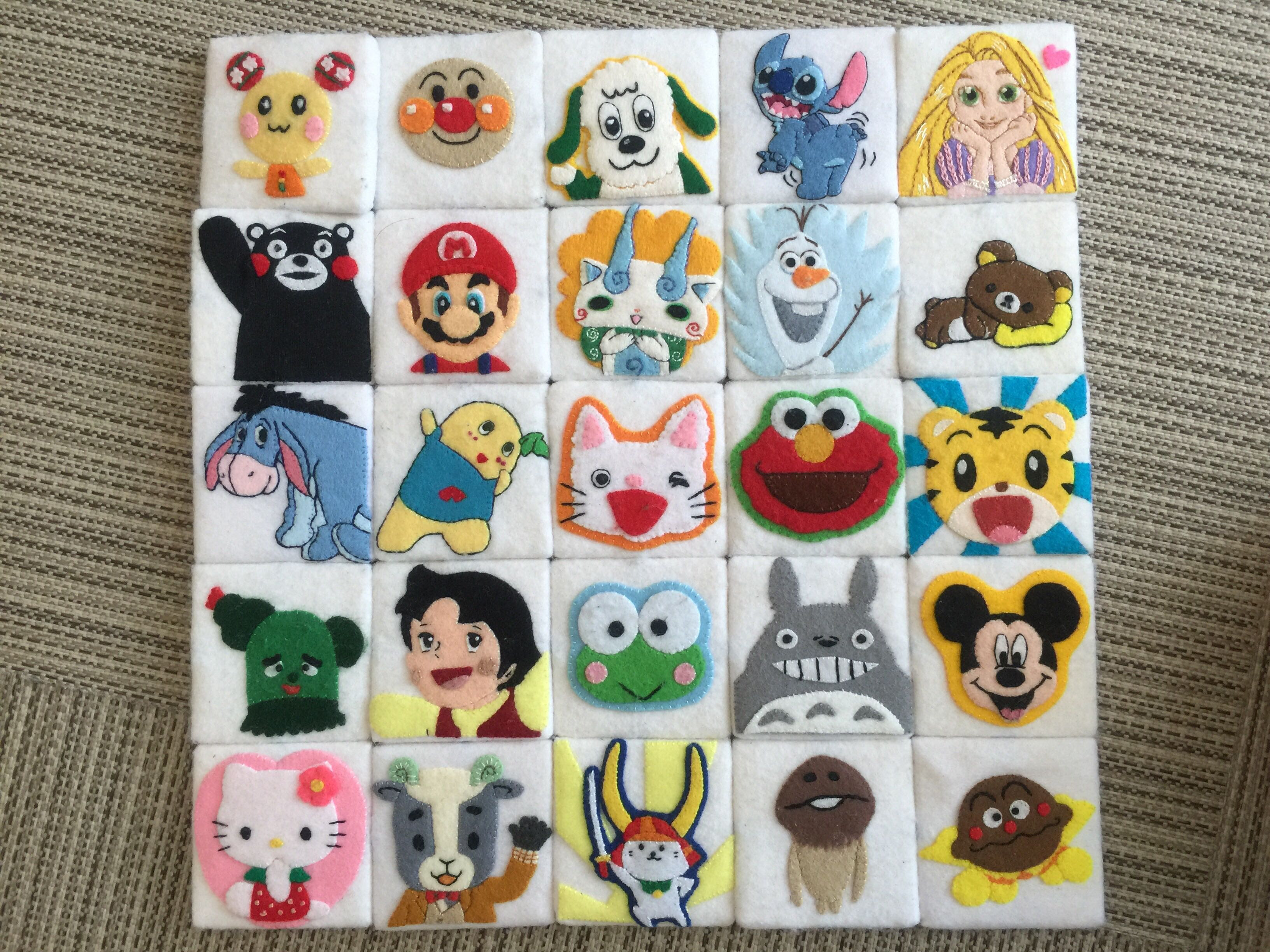 無料ダウンロード フェルト キャラクター 型紙 無料の印刷可能なイラスト素材