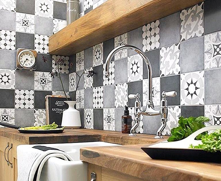 46 Top Info Keramik Dinding Dapur Motif Garis 