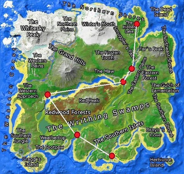 Ark Island Explorer Notes Map Maps Catalog Online