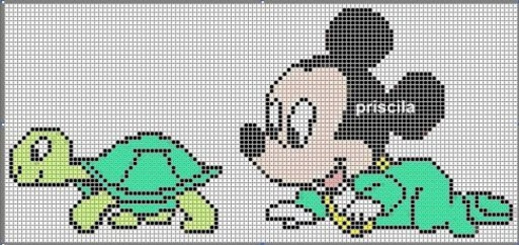 Mickey Mouse Bebe En Punto De Cruz Consejos De Bebe