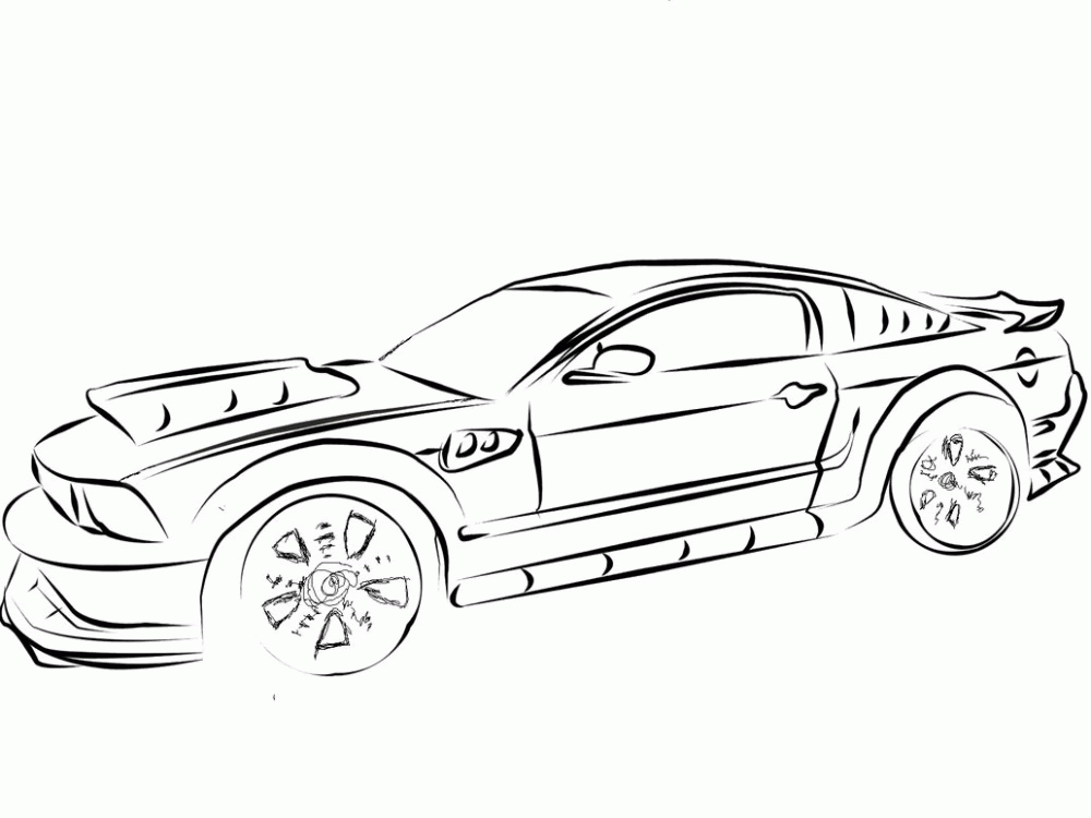 Super Car Ford Mustang Coloring Page Cool Car Printable Free Coloring And Drawing