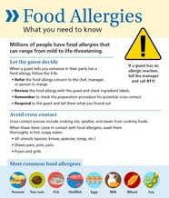 Rhode Island Department of Health Food Allergy Poster Food Allergies: What you need to know