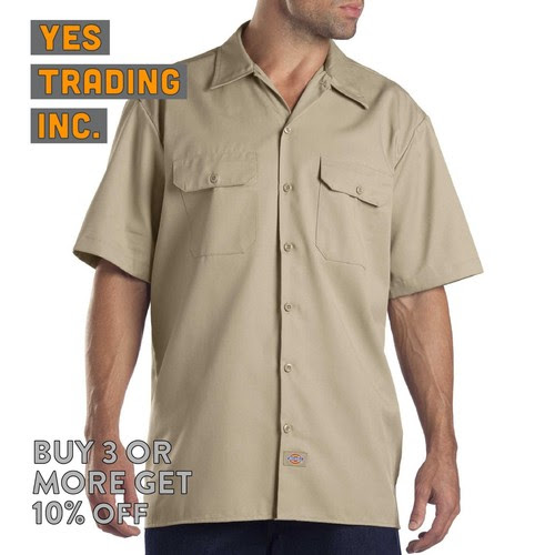Dickies 1574 Mens Casual Work Shirt Short Sleeve Uniform Dress Shirts Button Up Dieviete Lv