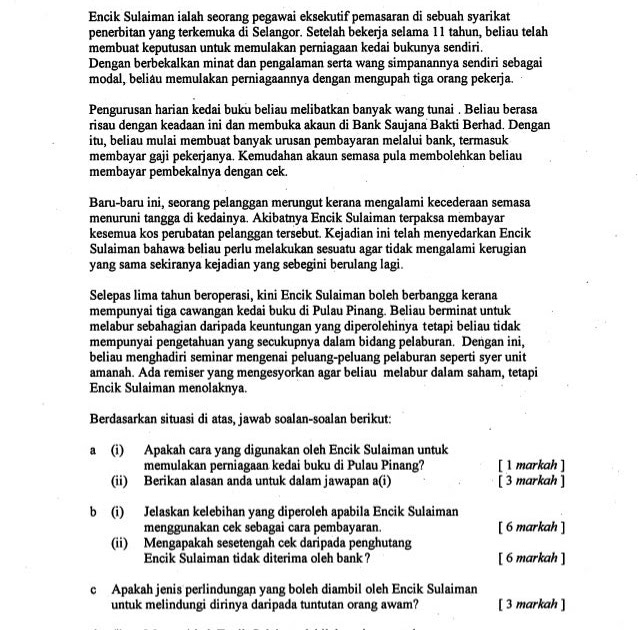 Contoh Soalan Ekonomi Tingkatan 4 Bab 2 - Gambar 06