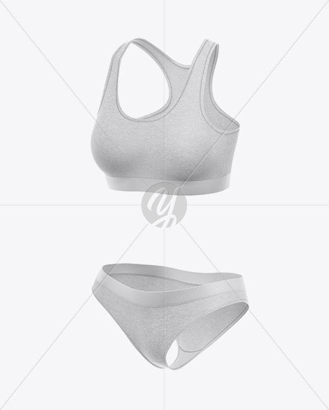 Download Download Melange Women`s Underwear Kit Mockup - Front Half ...