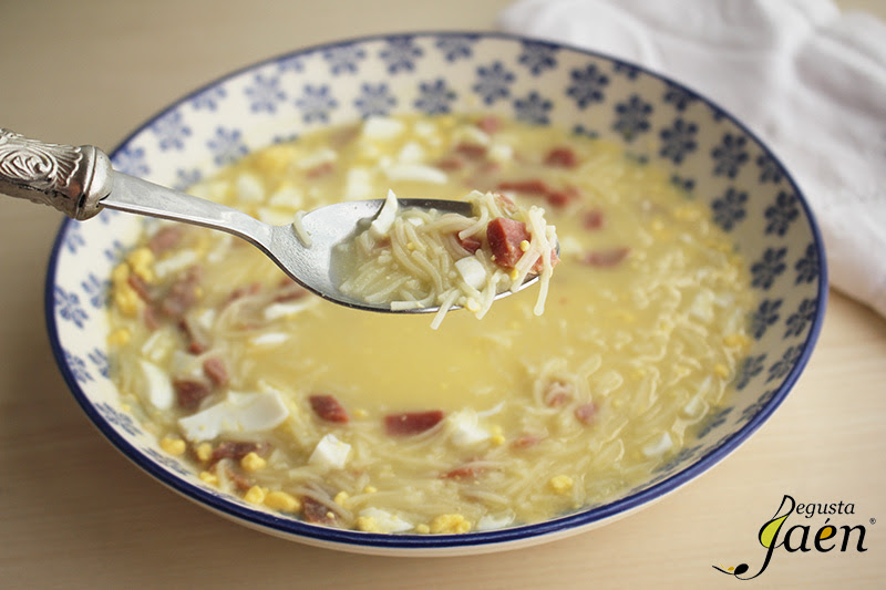 Sopa huevo jamon Degusta Jaen