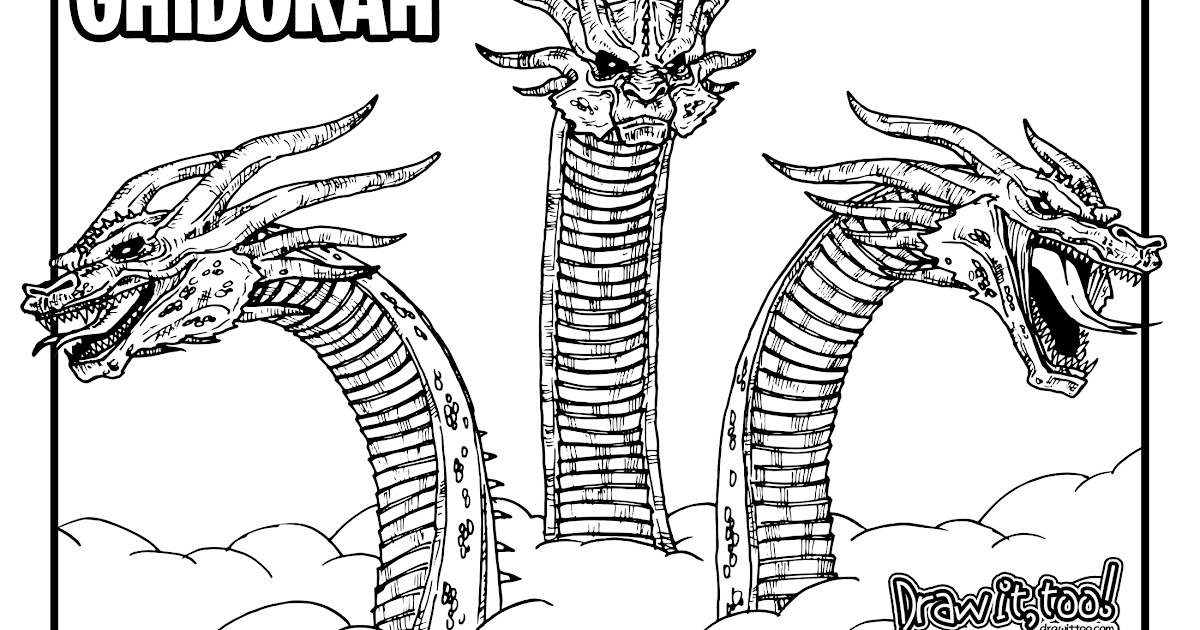 King Adora Godzilla Coloring Page : How To Draw King Ghidorah Vs