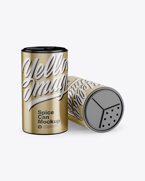 Download Two Metallic Spice Cans Packaging Mockups | PSD Mockups ...