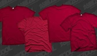 Download Mockup Kaos Merah Marun - Desain Kaos Menarik