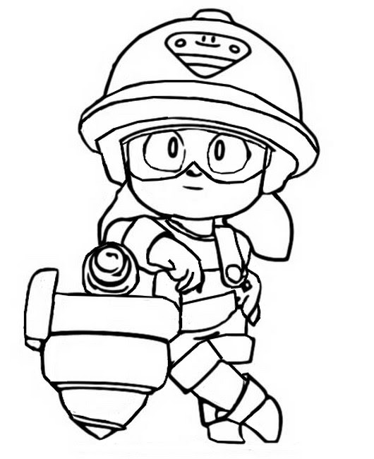 Brawl Stars Coloring Pages Jacky Coloring And Drawing