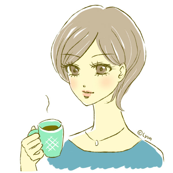 あなたのためのイラスト 綺麗なコーヒー 飲み物 を 飲む イラスト