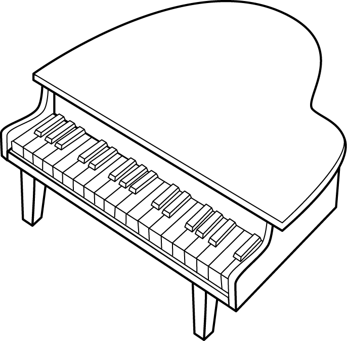 ぜいたくピアノ イラスト フリー 白黒 最高の動物画像