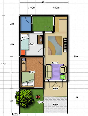  desain  rumah  minimalis 8 x  10 