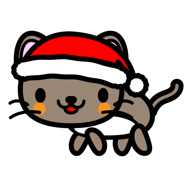 100 Epic Bestクリスマス 猫 イラスト 美しい花の画像