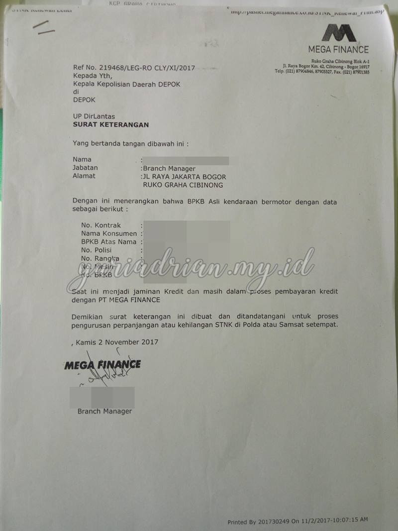 Contoh Surat Kuasa Bca Finance - Contoh Surat