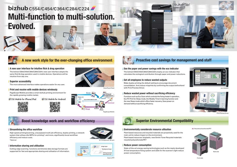 Find everything from driver to manuals of all of our bizhub or accurio products. Bizhub C554 C454 C364 C284 C224 2012 By Konica Minolta Business Solutions