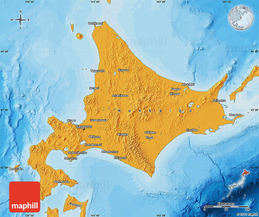 Hokkaido map by googlemaps engine. Political Map Of Hokkaido
