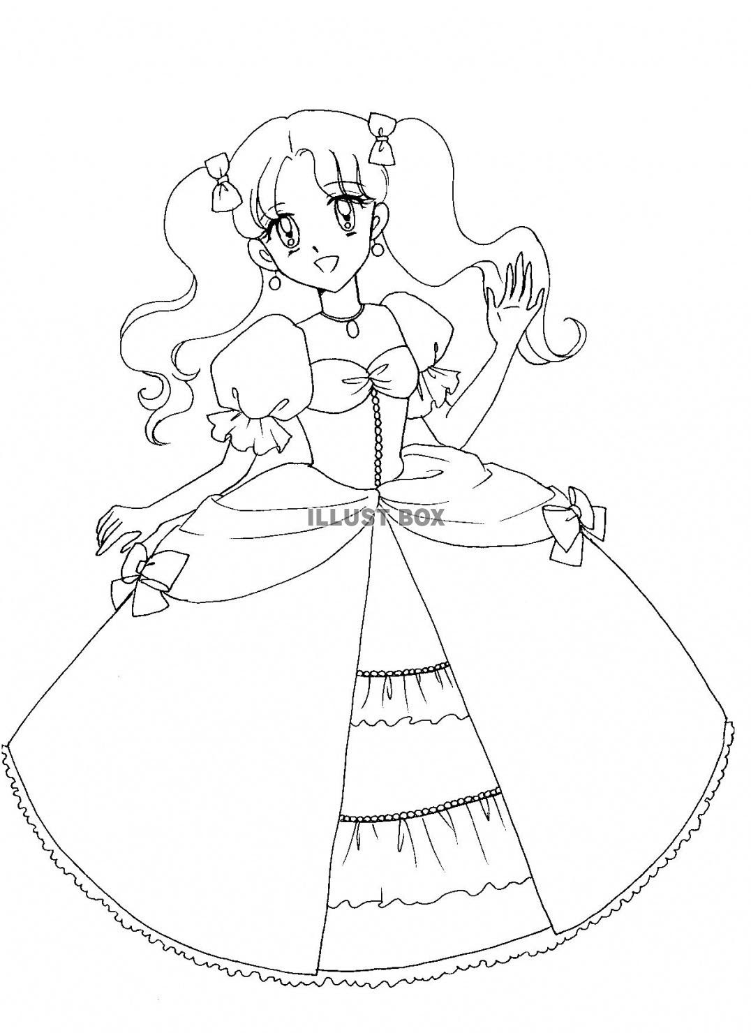 最高の無料イラスト 綺麗なお姫様 ドレス イラスト