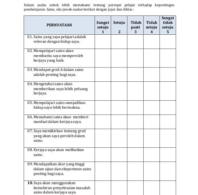 Contoh Soalan Soal Selidik Pt3 Geografi - Wo Ternyata