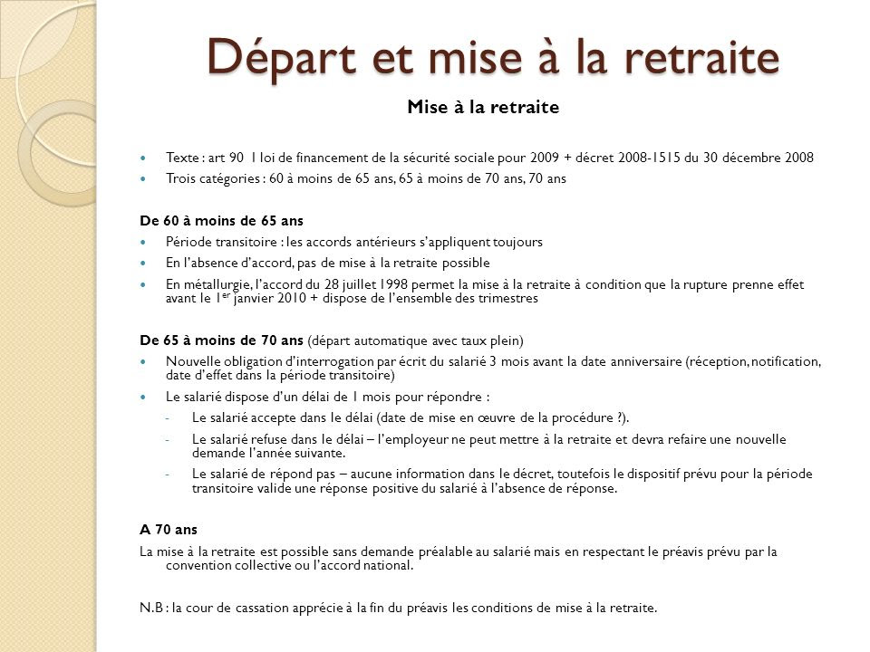 lettre départ retraite employeur