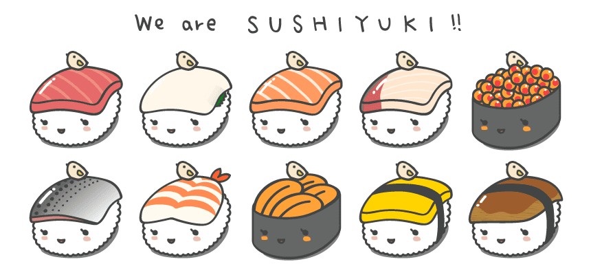 無料の動物画像 ラブリー寿司 イラスト かわいい