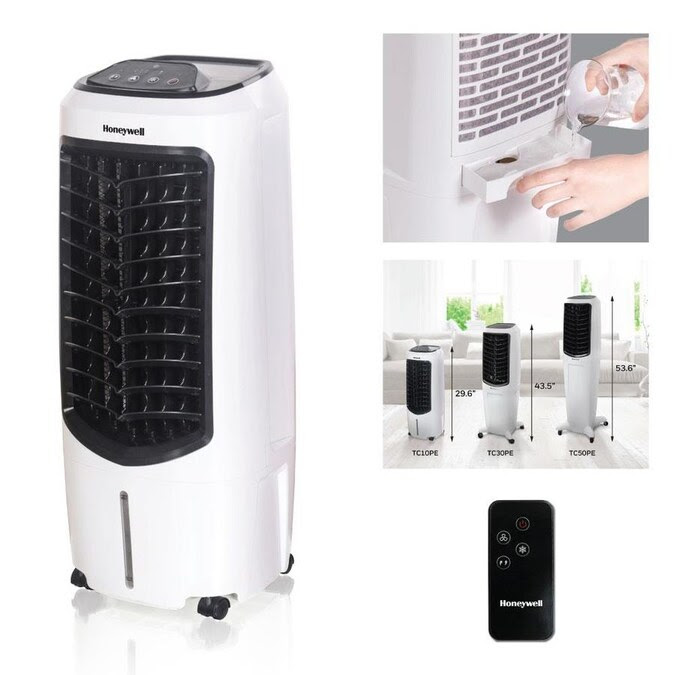 Because evaporative coolers rely on the process of evaporation to cool the air, they will only be effective in hot, arid climates. Honeywell 100 Sq Ft Portable Evaporative Cooler In The Evaporative Coolers Department At Lowes Com