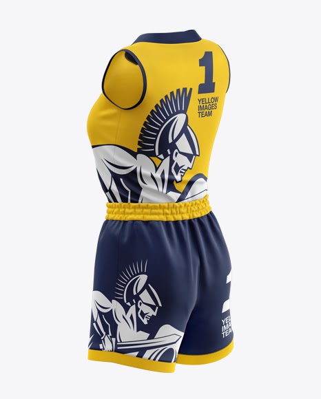 Download 328+ Womens Basketball Kit Mockup Back View Amazing PSD Mockups File