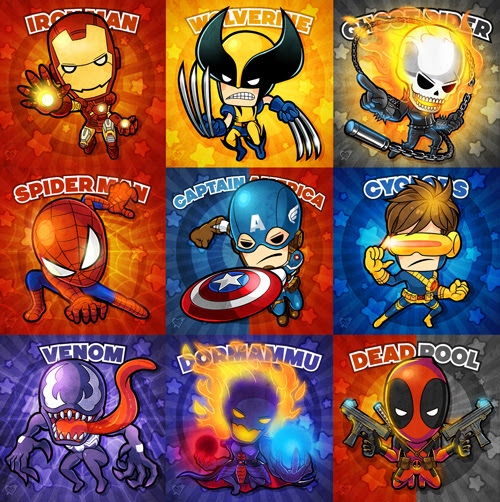 優雅 Marvel イラスト 簡単 けんしねまわっｌ
