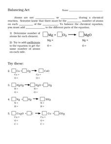 2 naf + mg 2. Balancing Act Worksheet For 7th 8th Grade Lesson Planet