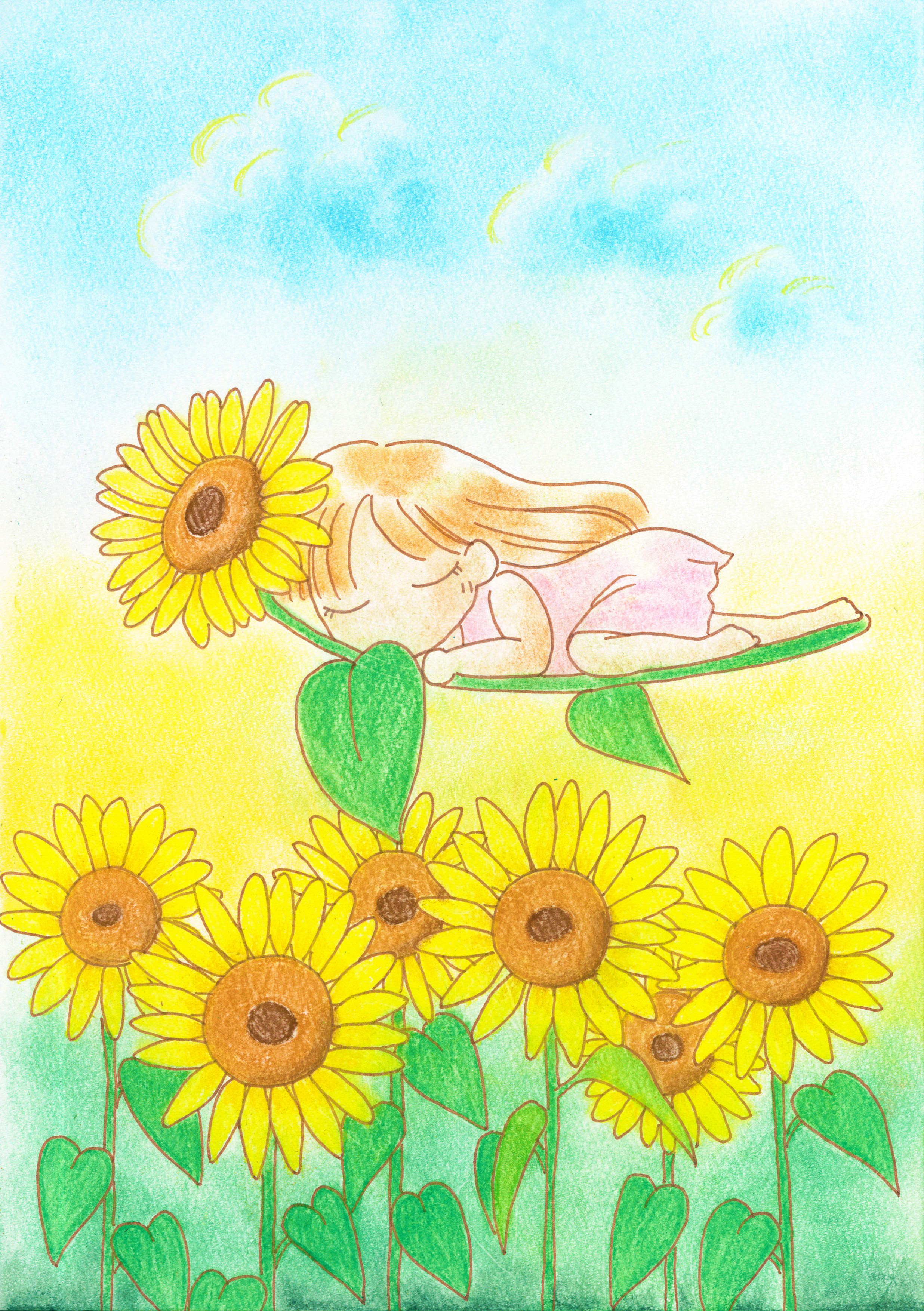 人気のダウンロード ひまわり 畑 イラスト 興味深い画像の多様性