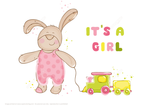 Baby shower resources and ideas. It S A Girl Baby Shower Card Free Printable Papercraft Templates