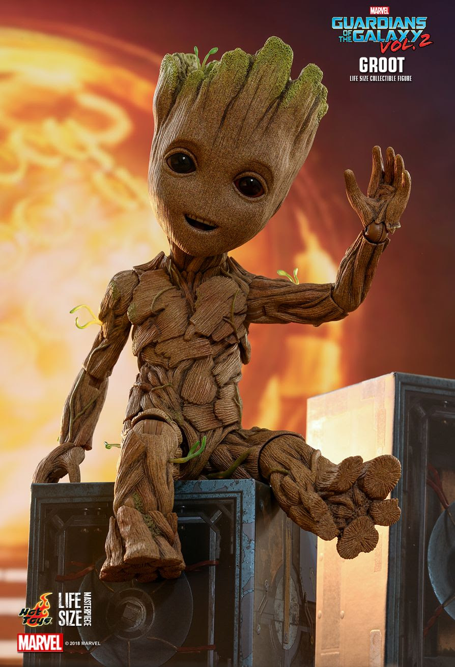 Guardians of the galaxy vol. Hot Toys Guardians Of The Galaxy Vol 2 Groot Life Size Collectible Figure