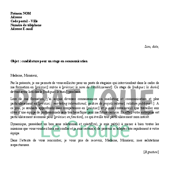 lettre de motivation licence commerce vente et marketing