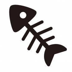 動物の画像について 綺麗なイラスト 魚 骨