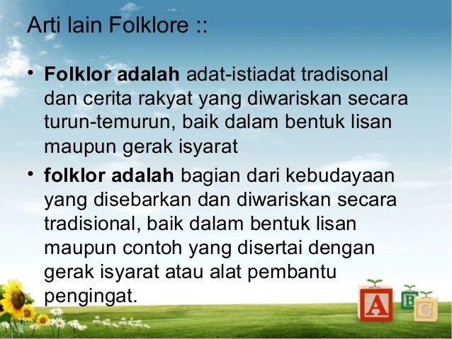 Contoh Cerita Rakyat Folklore - Contoh 36