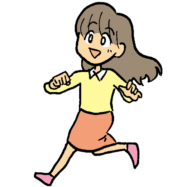 ベスト 走っ てる 女の子 イラスト