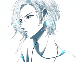 ぜいたく横顔 イラスト 男性 アニメ画像