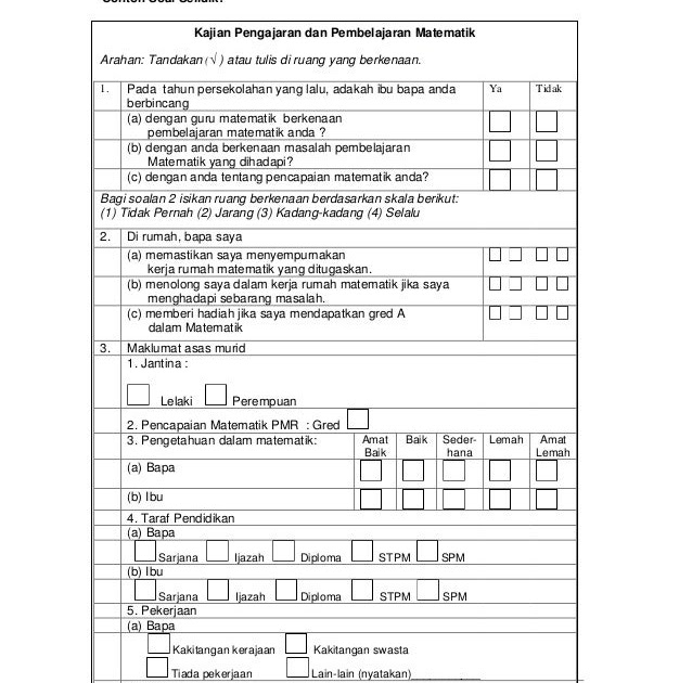 Contoh Soalan Demografi Responden - Surat Ras