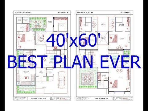 40x60 House  Plan  East Facing 2 Story G 1 Visual Maker
