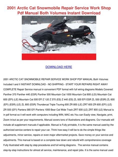 arctic cat snowmobile service manual free download