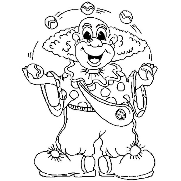 Coloriage Clown Jongleur / Liste de mes coloriages clowns ...