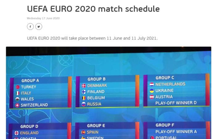 The official home of uefa men's national team football on twitter ⚽️ #euro2020 players of fortnite will soon be able to celebrate the start of #euro2020 ! Uefa Announces That The 2020 European Cup Match Time Will Be Unchanged In 12 Cities Teller Report