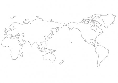 無料ダウンロード 世界地図 白地図 A3 デザイン文具