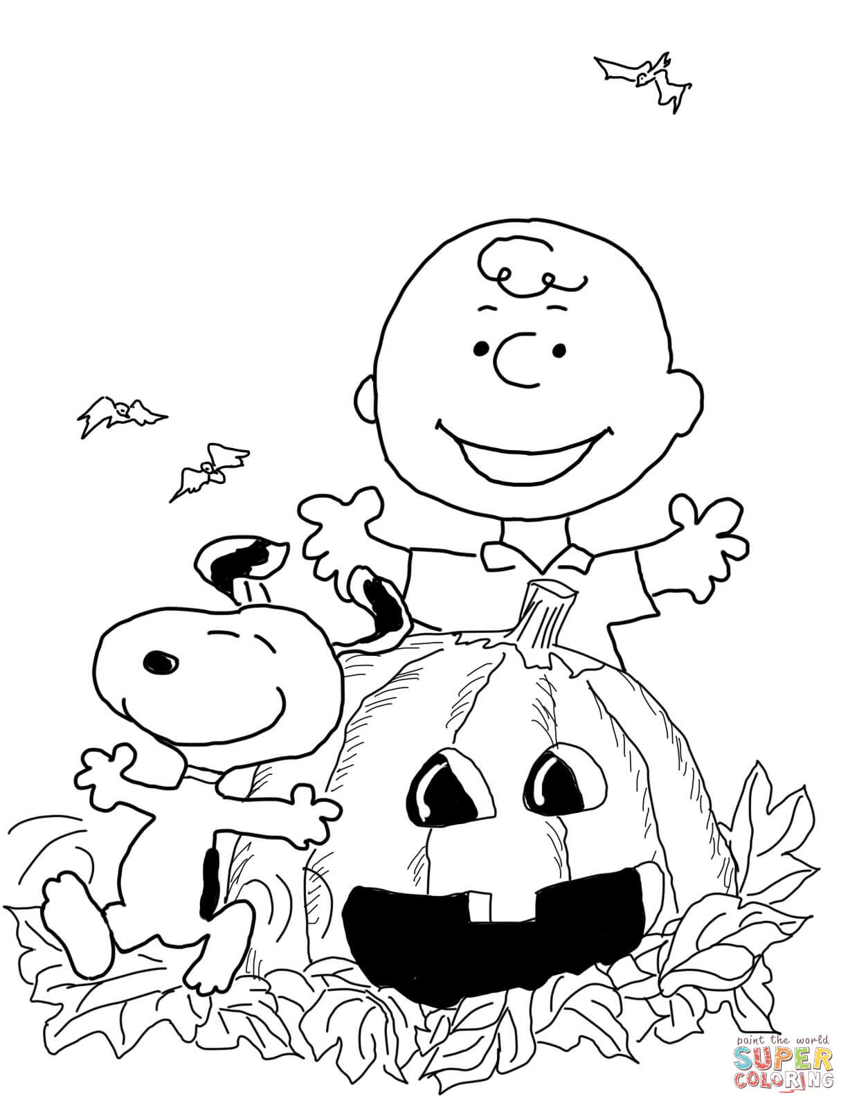 Free printable halloween coloring pages. Charlie Brown Halloween Coloring Page Free Printable Coloring Pages