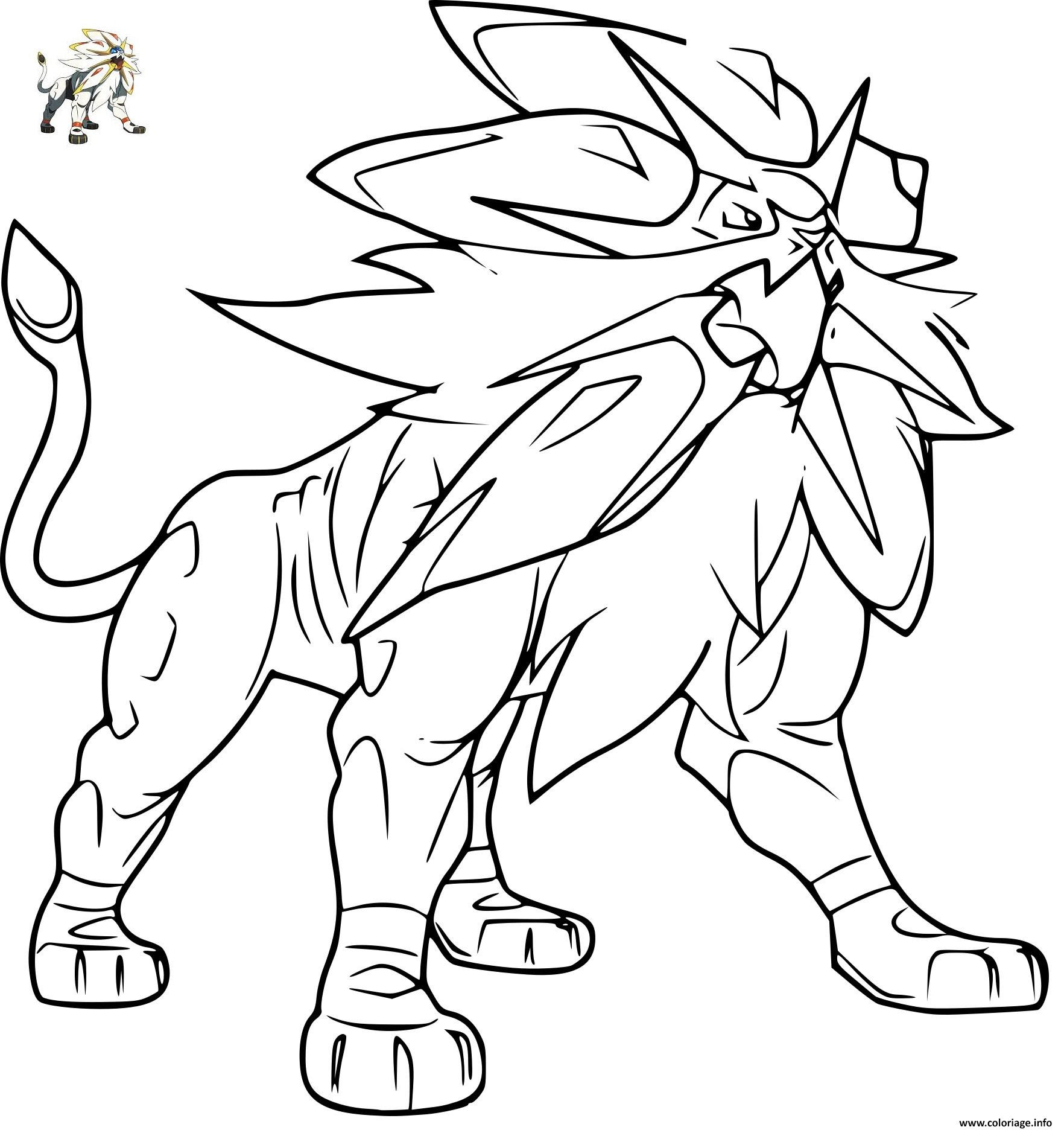 Coloriage pokemon à imprimer dessin de pokemon à colorier voici une incroyable série de coloriages sur le thème des pokemons, pokemon légendaire, pokemon noir et blanc 2, pokemon générations, pokemon xy, pokemon ex et pokemon mega evolution ! Coloriage Pokemon Solgaleo Gx Jecolorie Com