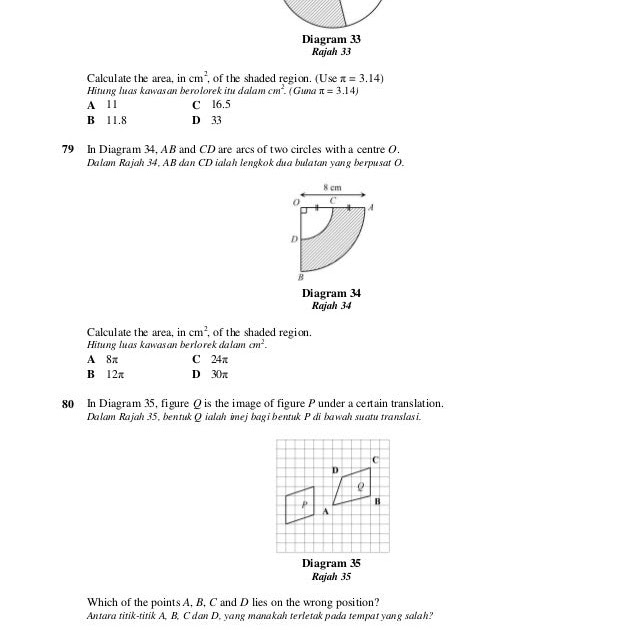 Soalan Matematik Bulatan Tingkatan 2 - Persoalan p