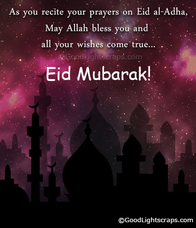 Eid mubarak, my lovely lady. Eid Al Adha Greetings Ecards Images And Scraps