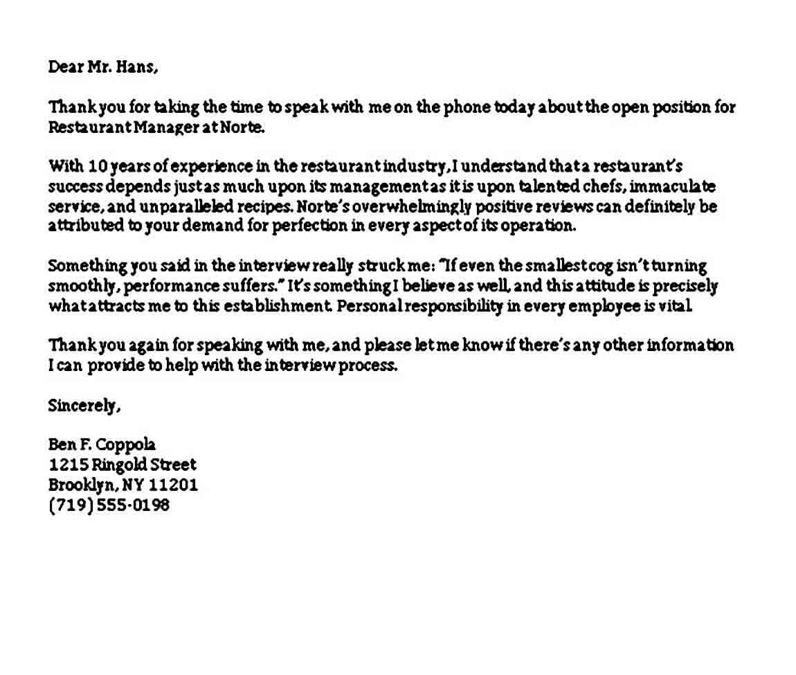 It is important to send the message as soon as possible or within 24 hrs. Sample Thank You Letter After Phone Interview Mous Syusa